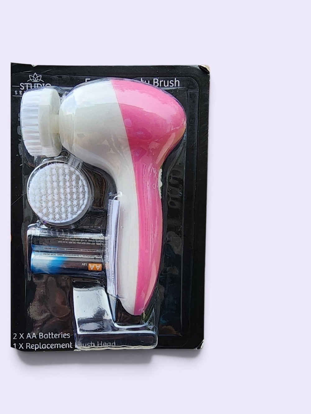 Rechargeable Pink & White Facial Cleansing Brush